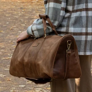 Outlander Copper Leather Duffle Bag