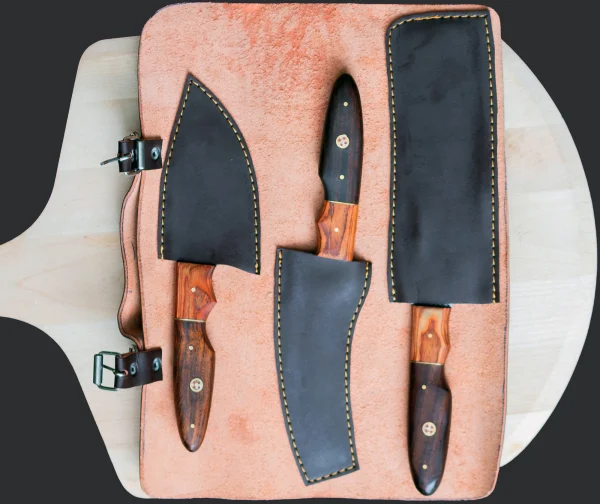 3-Piece Damascus Steel Chef & Carving Knife Set
