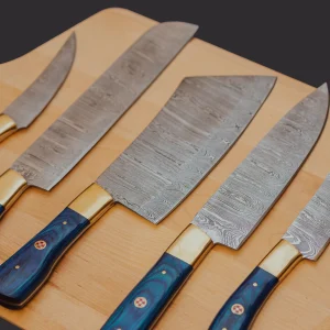 Luxury 5-Piece Damascus Kitchen Knife Set