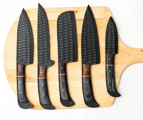 Handmade Black Stainless Steel Kitchen Knife Set - Shopping Modes Handmade Black Stainless Steel Kitchen Knife Set - Shopping Modes