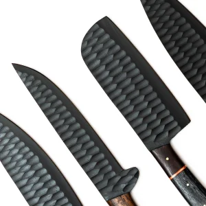 Handmade Black Stainless Steel Kitchen Knife Set - Shopping Modes