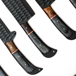 Handmade Black Stainless Steel Kitchen Knife Set - Shopping Modes
