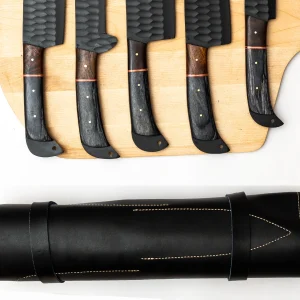 Handmade Black Stainless Steel Kitchen Knife Set - Shopping Modes