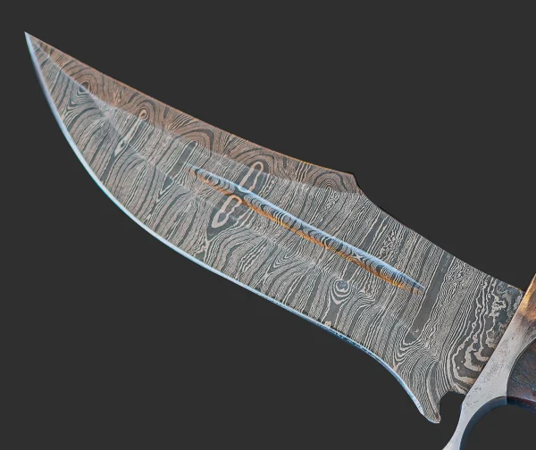 Damascus Steel Hunting Bowie - Shopping Modes