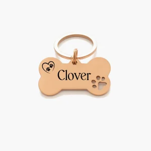 Gold Bone Dog Tag