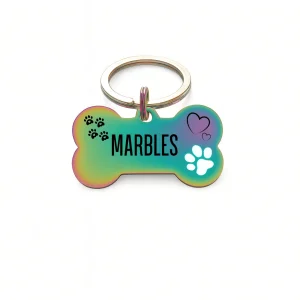 Multicolor Laser Engraved Dog Tag