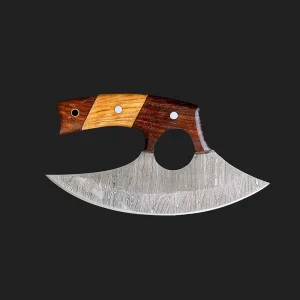 Rocker-Style Damascus Pizza Cutter